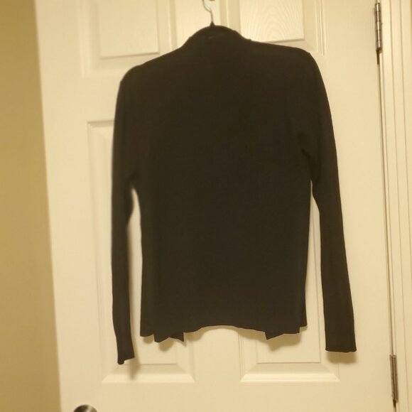 Aaeda Women's Size Small Black Floral Felt Cardigan, Boho Y2K - Picture 5 of 11